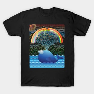 Whale blows water T-Shirt